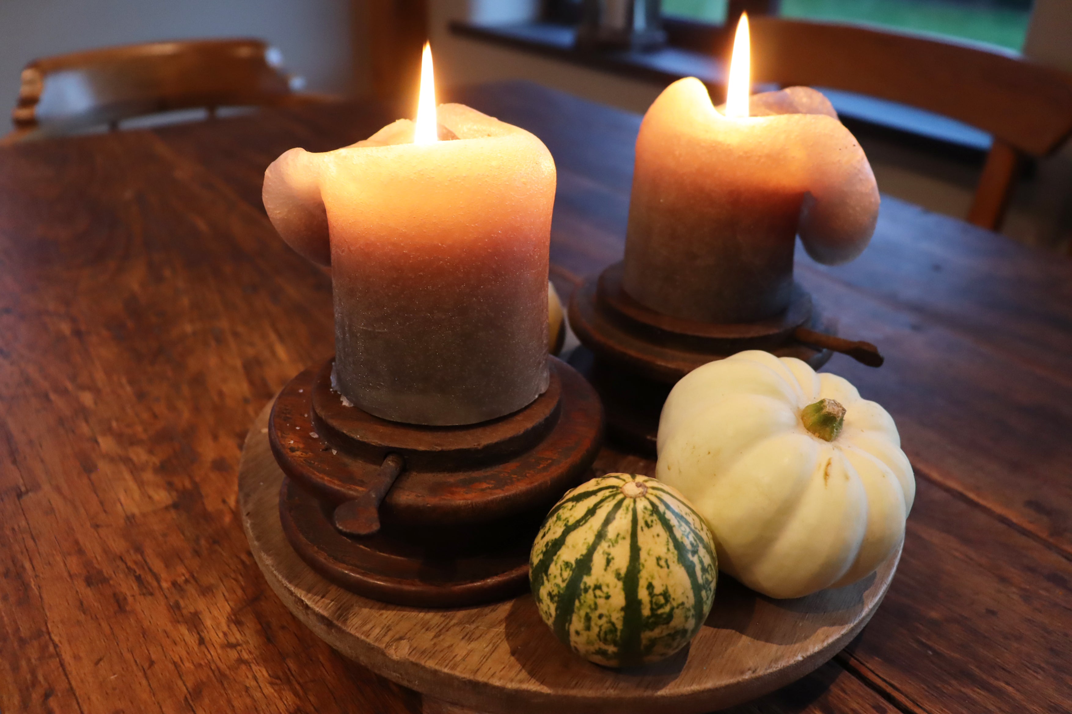 Antique Indian Bobbin Candle Holder