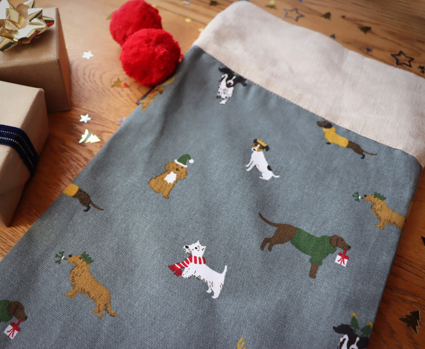 Dog Pattern Christmas Stocking