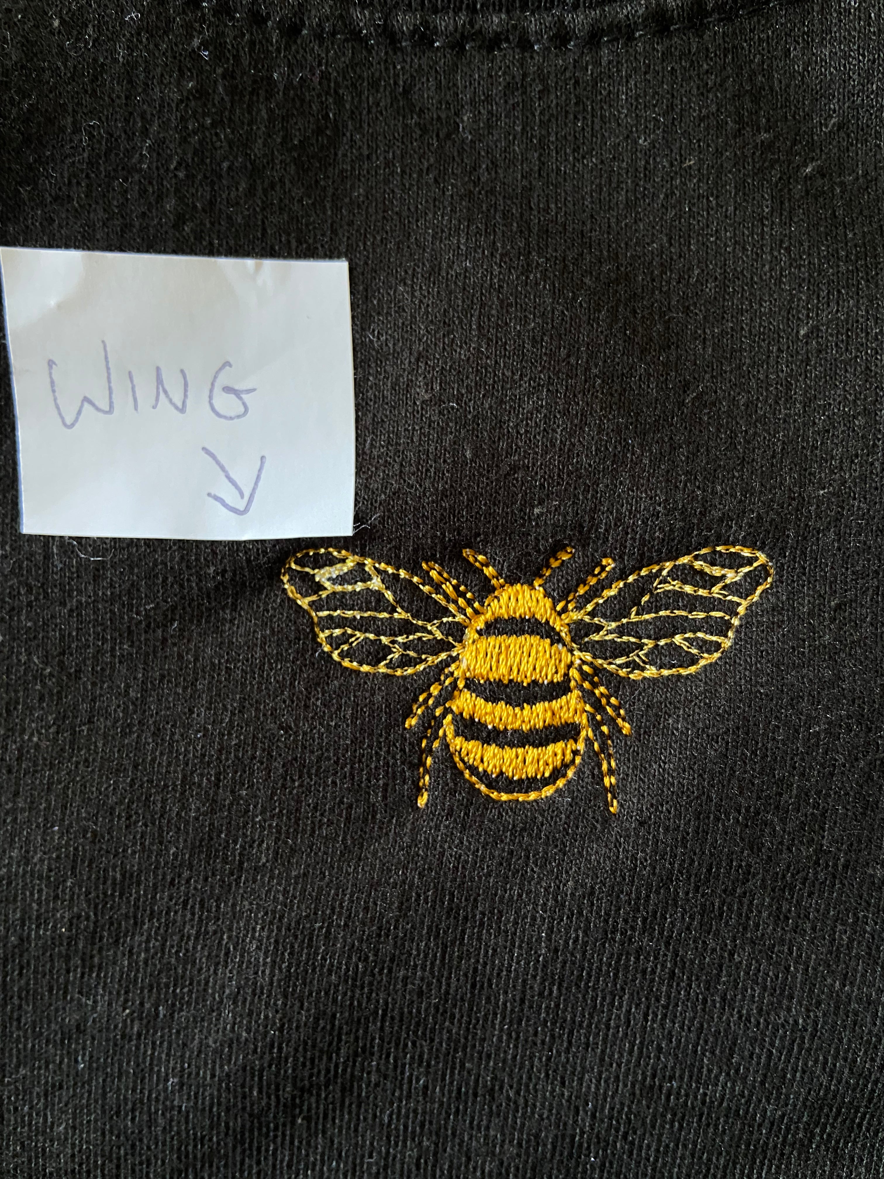 Bee Sweatshirt LARGE (Wing Faulty)