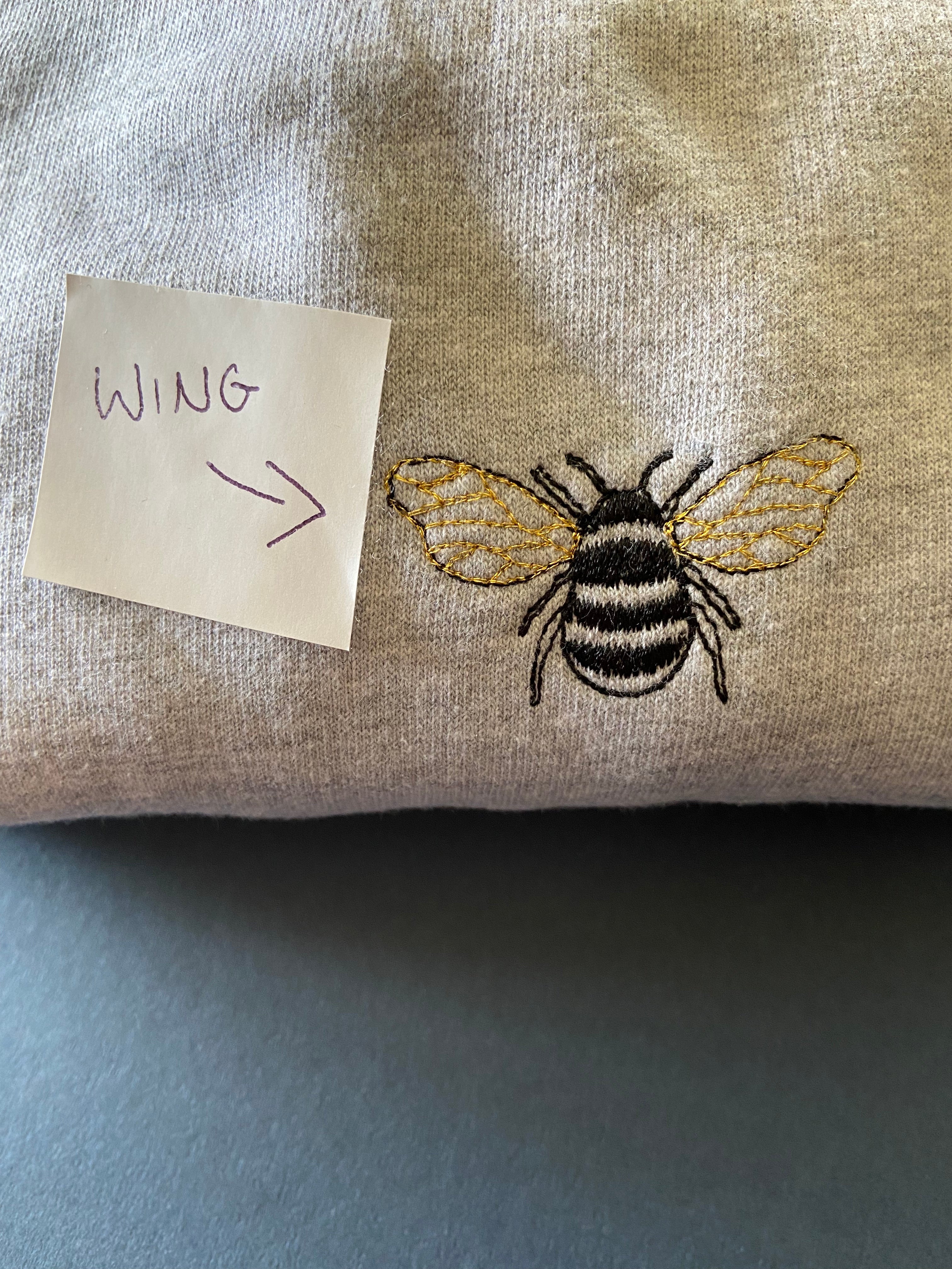 Bee Sweatshirt MEDIUM (Wing Faulty)