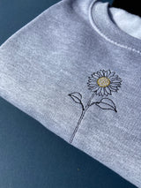 Line Drawing Sunflower Sweatshirt
