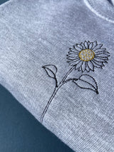 Line Drawing Sunflower Sweatshirt