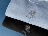 Line Drawing Sunflower Sweatshirt