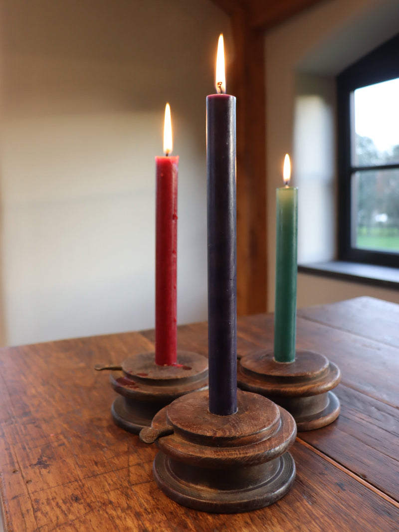 Antique Indian Bobbin Candle Holder