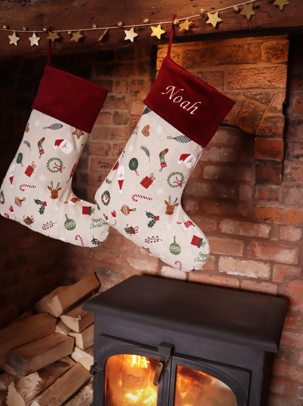 Kids Christmas Motifs Stocking