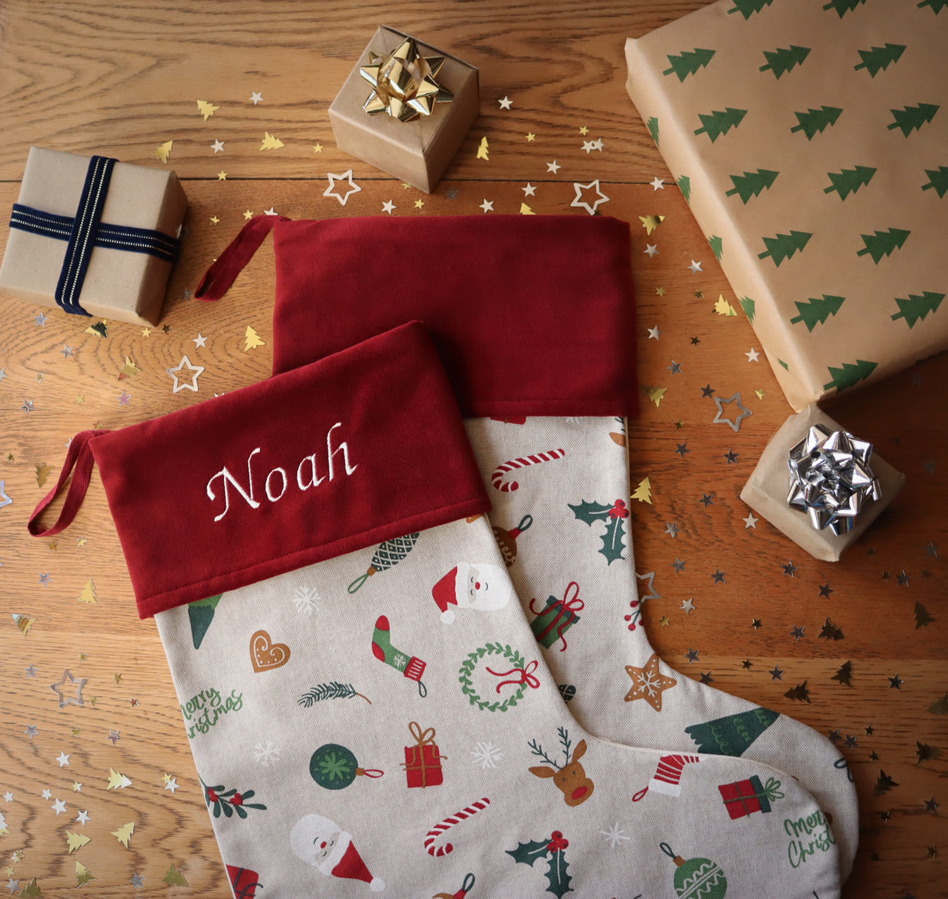 Kids Christmas Motifs Stocking