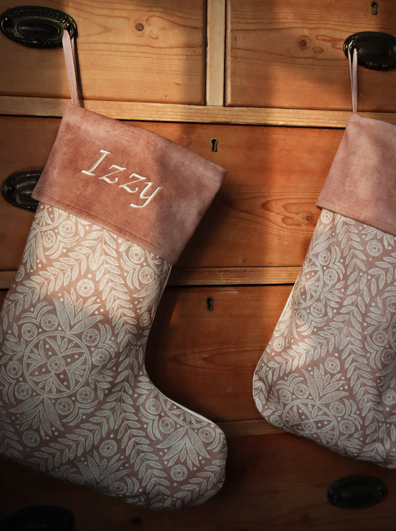 Pink Pattern Christmas Stocking