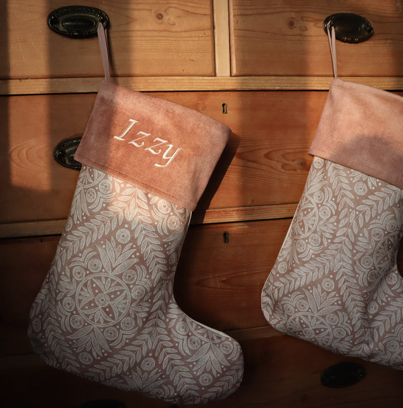 Pink Pattern Christmas Stocking