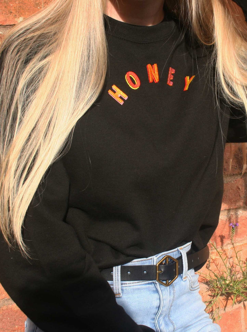 Honey Sweatshirt SMALL (Hole in arm)