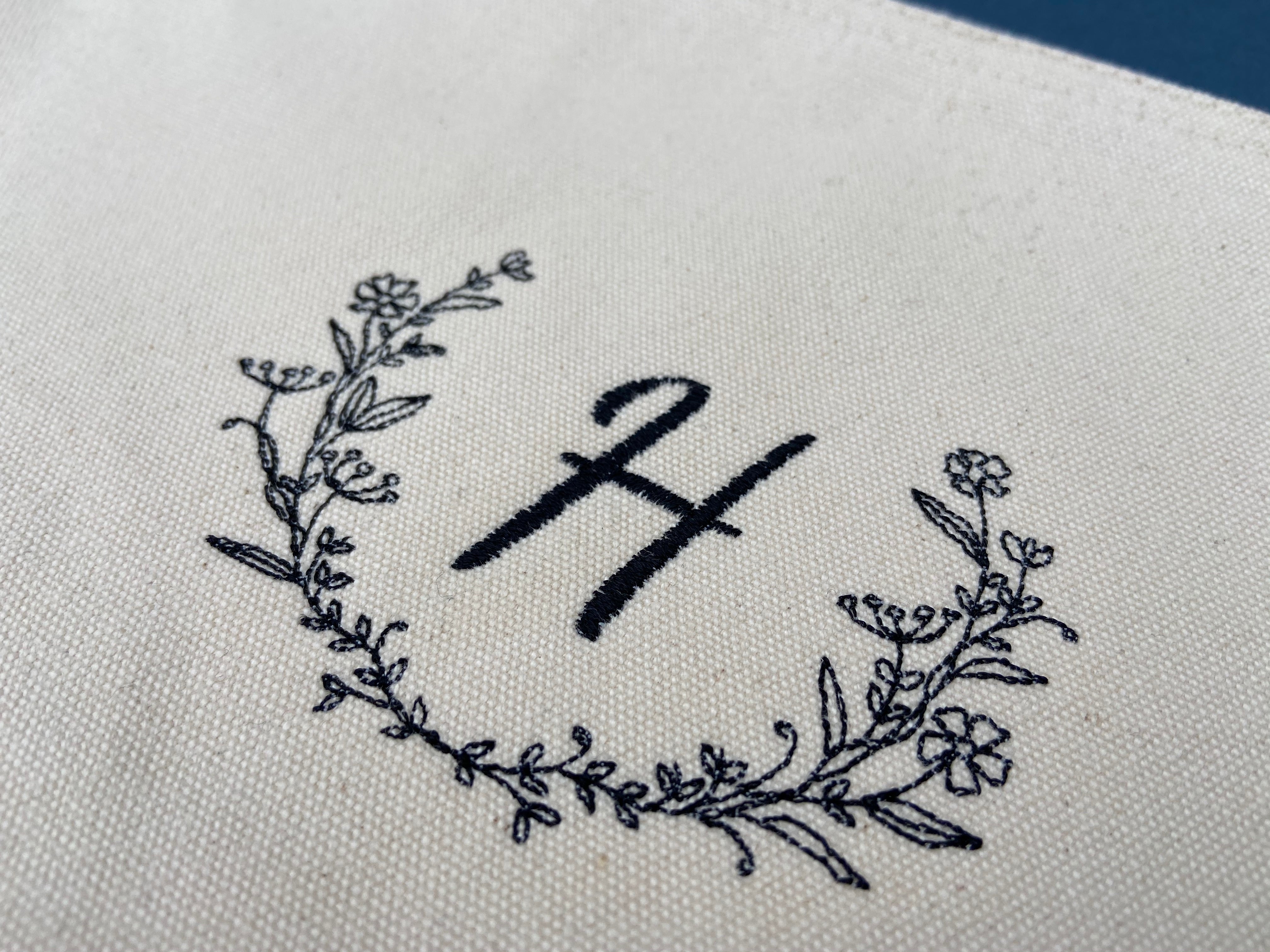 Letter Wreath Makeup Bag