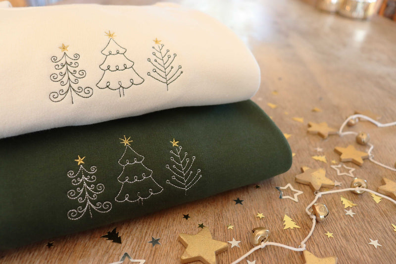 Line Christmas Trees Sweatshirt