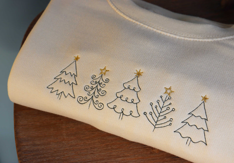 5 Christmas Trees Sweatshirt