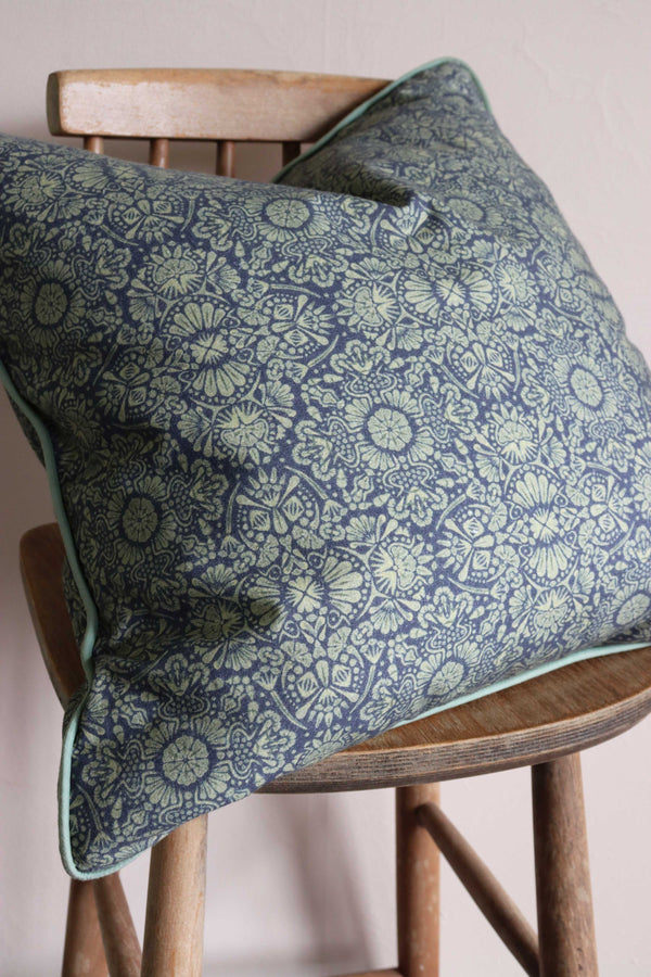 Blue Pattern Cushion Cover