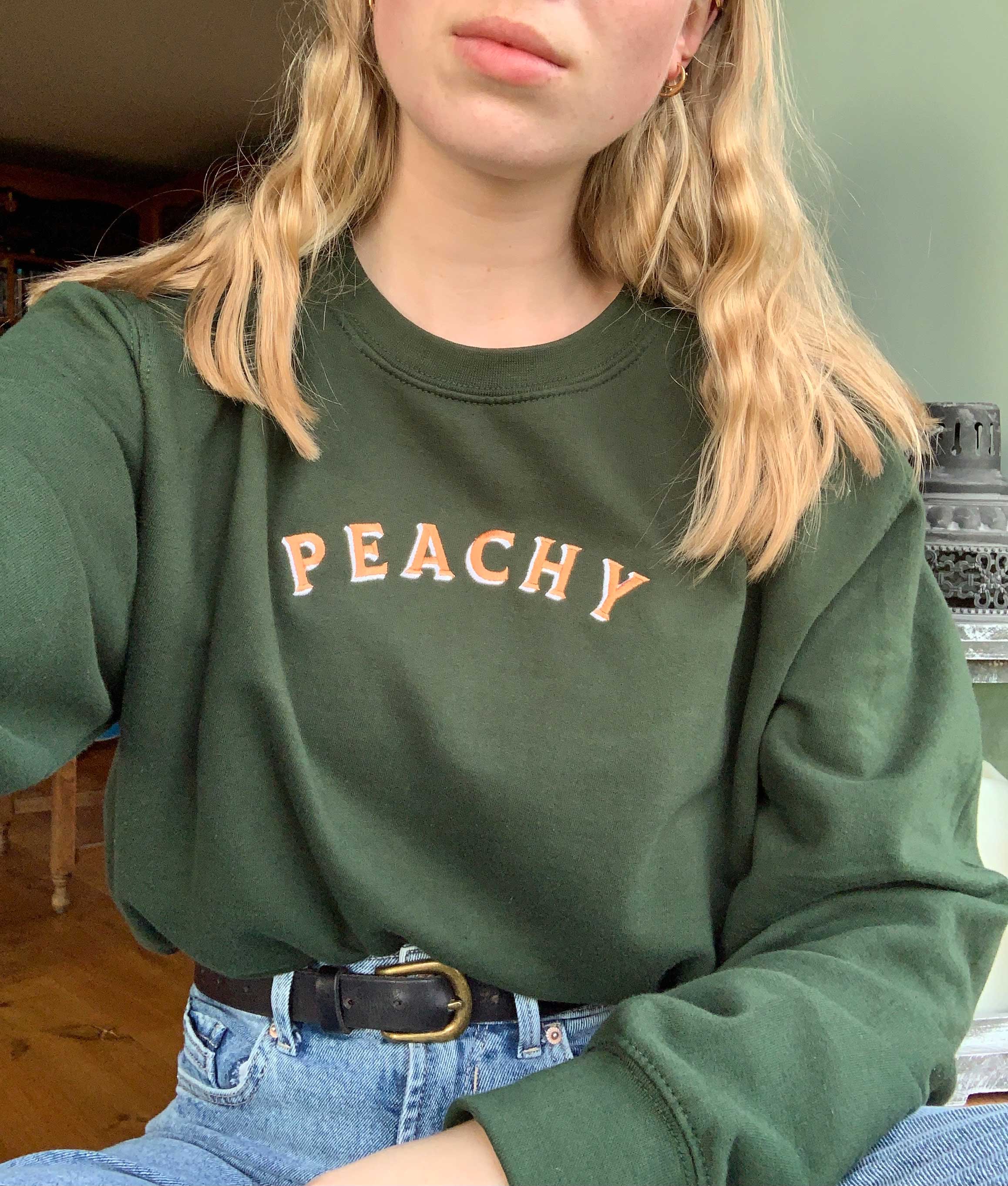 Peachy Text Sweatshirt