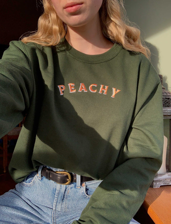 Peachy Text Sweatshirt