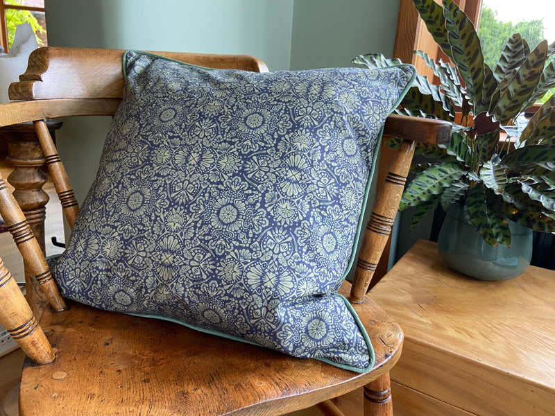 Blue Pattern Cushion Cover