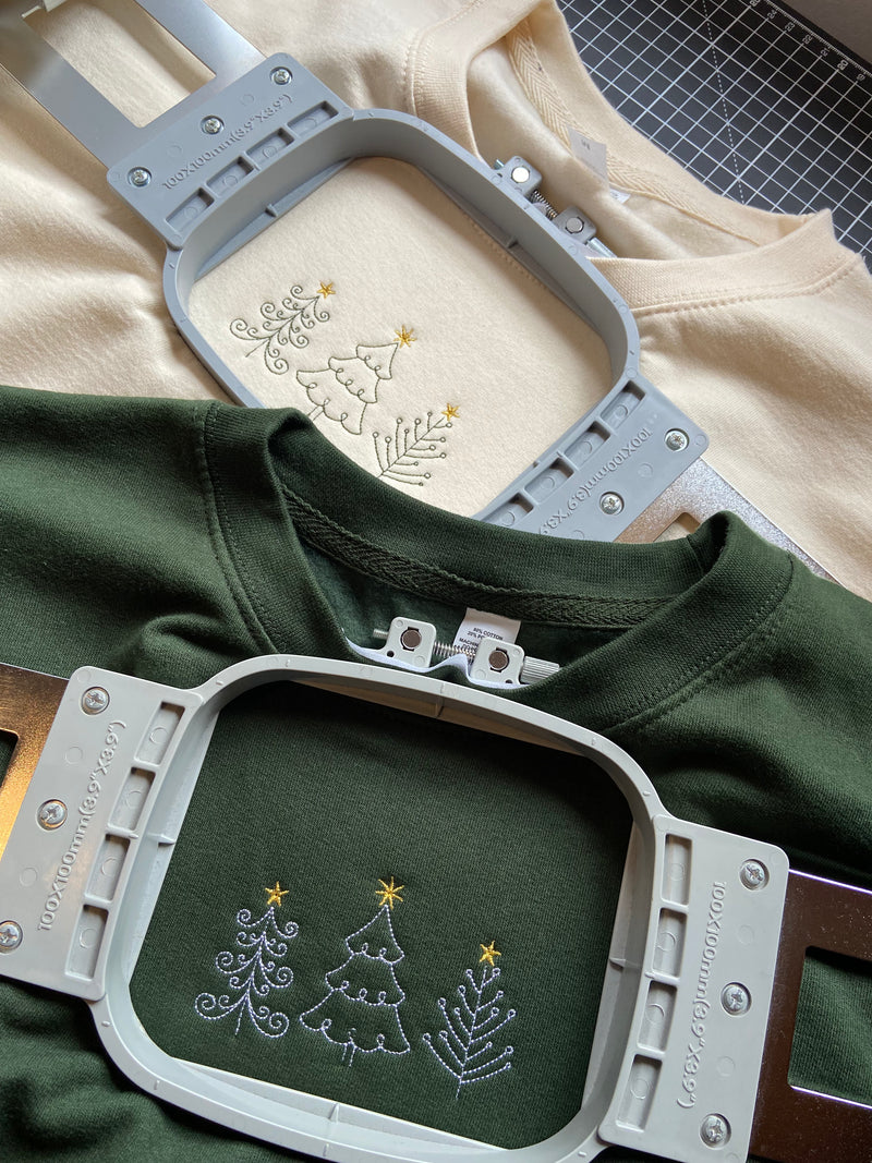 Line Christmas Trees Sweatshirt